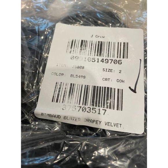 New J.crew Double Breasted Blue Velvet Blazer Size 2 small S - Picture 9 of 11